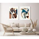 "Arte abstrata" Conjunto de quadros decorativos