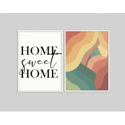 "Home sweet home" Conjunto de quadros decorativos
