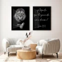 “Dupla Aquele que te guarda P&B" Conjunto de quadros decorativos