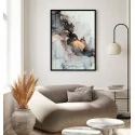 "Mármore abstrato preto e branco" Quadro de decoração