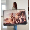 "Família leão canvas" Quadro de decoração