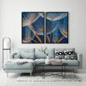 "Dente de leão azul" Conjunto de quadros decorativos