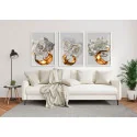 "Conjunto flores vintage" Conjunto de quadros decorativos