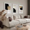 "Conjunto abstrato dourado" quadros decorativos