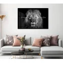 "Leão - Nunca foi sorte" Quadro de decoração