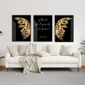 "Salmos, asas de borboleta" Conjunto de quadros decorativos