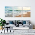 "Trio Mar praia" Conjunto de quadros decorativos