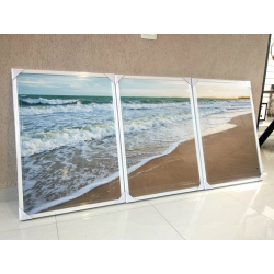 "Trio Mar praia" Conjunto de quadros decorativos