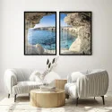 "Paisagem de gruta" Conjunto de quadros decorativos