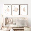 "Trio infantil céu" Conjunto de quadros decorativos