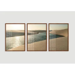 "Trio Lençois maranhenses" Conjunto de quadros decorativos