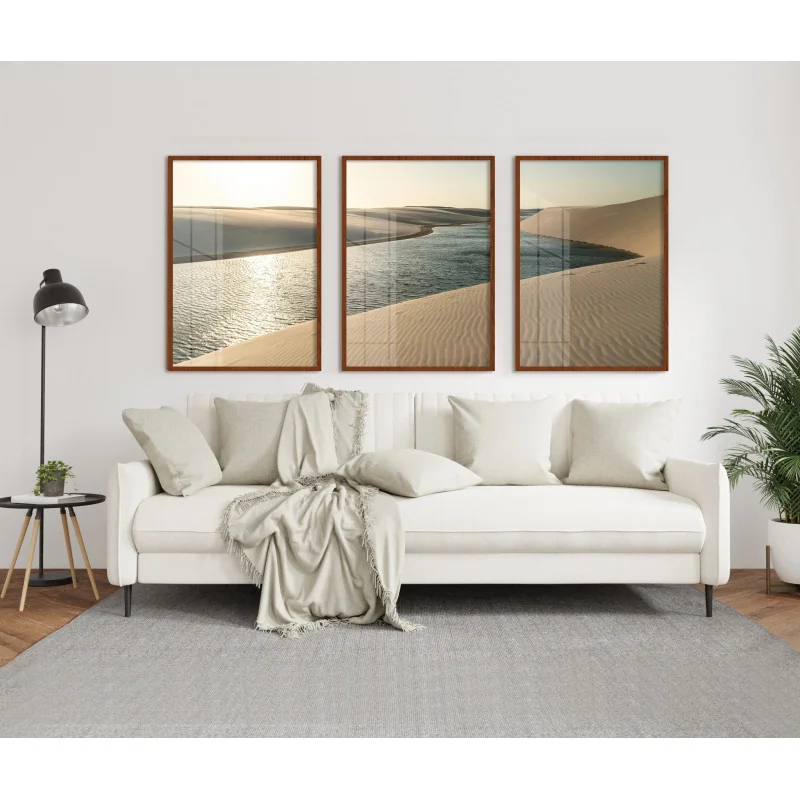 "Trio Lençois maranhenses" Conjunto de quadros decorativos