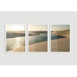 "Trio Lençois maranhenses" Conjunto de quadros decorativos
