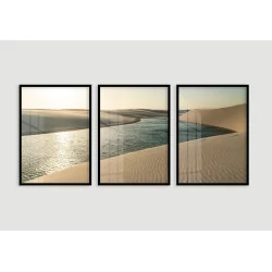 "Trio Lençois maranhenses" Conjunto de quadros decorativos