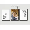 "Trio Por onde for, quero ser seu par" Conjunto de quadros decorativos