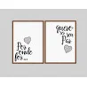 "Por onde for, quero ser seu par" Conjunto de quadros decorativos