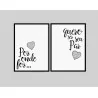 "Por onde for, quero ser seu par" Conjunto de quadros decorativos