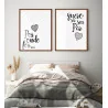 "Por onde for, quero ser seu par" Conjunto de quadros decorativos