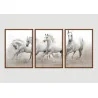 "Conjunto de quadros Cavalos" Conjunto de quadros decorativos