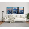 "Cidade Tokyo - Japão" Conjunto de quadros decorativos