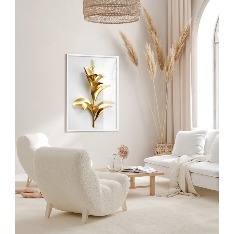 "Flor de ouro" Quadro de decoração