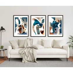 "Trio abstrato azul"...