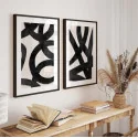 "Abstrato Moderno Minimalista" Conjunto de quadros decorativos