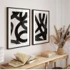 "Abstrato Moderno Minimalista" Conjunto de quadros decorativos
