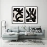 "Abstrato Moderno Minimalista" Conjunto de quadros decorativos