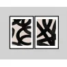"Abstrato Moderno Minimalista" Conjunto de quadros decorativos