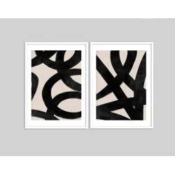 "Abstrato Moderno Minimalista" Conjunto de quadros decorativos