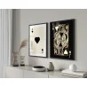 "Jogo de cartas" Conjunto de quadros decorativos