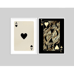 "Jogo de cartas" Conjunto de quadros decorativos