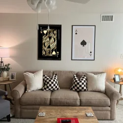"Jogo de cartas" Conjunto de quadros decorativos
