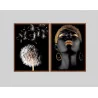 "Dupla Africana dente de leão" Conjunto de quadros decorativos