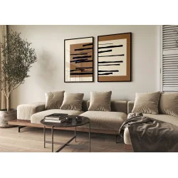 "Abstrato tons terra" Conjunto de quadros decorativos