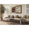 "Abstrato tons terra" Conjunto de quadros decorativos