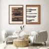 "Abstrato tons terra" Conjunto de quadros decorativos