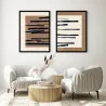 "Abstrato tons terra" Conjunto de quadros decorativos