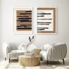 "Abstrato tons terra" Conjunto de quadros decorativos