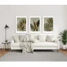 "Trio folhagens douradas" Conjunto de quadros decorativos