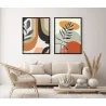 "Folhagens coloridas" Conjunto de quadros decorativos