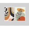 "Folhagens coloridas" Conjunto de quadros decorativos