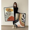 "Folhagens coloridas" Conjunto de quadros decorativos