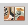 "Folhagens coloridas" Conjunto de quadros decorativos