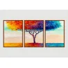 "Árvore da vida colorida" Conjunto de quadros decorativos