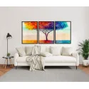 "Árvore da vida colorida" Conjunto de quadros decorativos