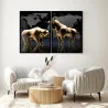 "Touro e urso" Conjunto de quadros decorativos