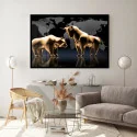 "Touro e urso" Quadro de decoração