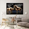 "Touro e urso" Quadro de decoração